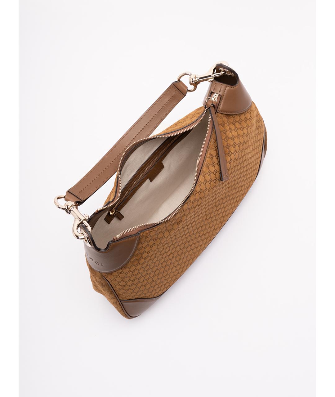 GUCCI Коричневая замшевая сумка через плечо, фото 5