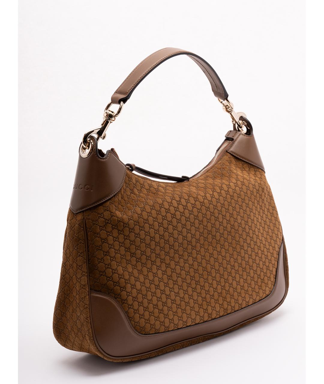 GUCCI Коричневая замшевая сумка через плечо, фото 3