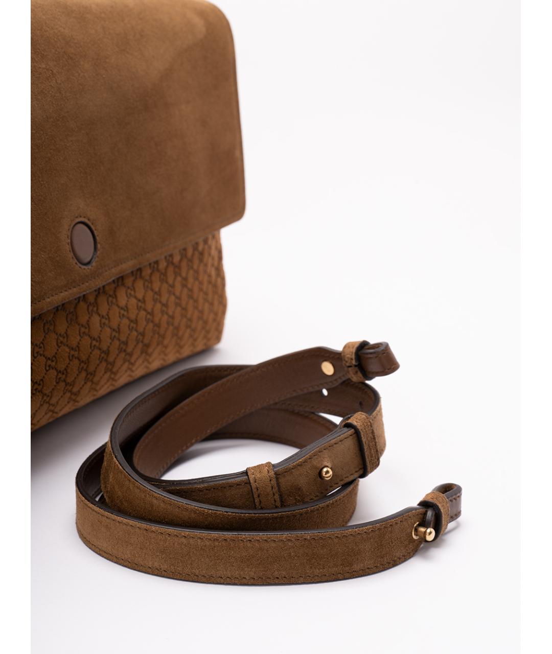 GUCCI Коричневая замшевая сумка через плечо, фото 7