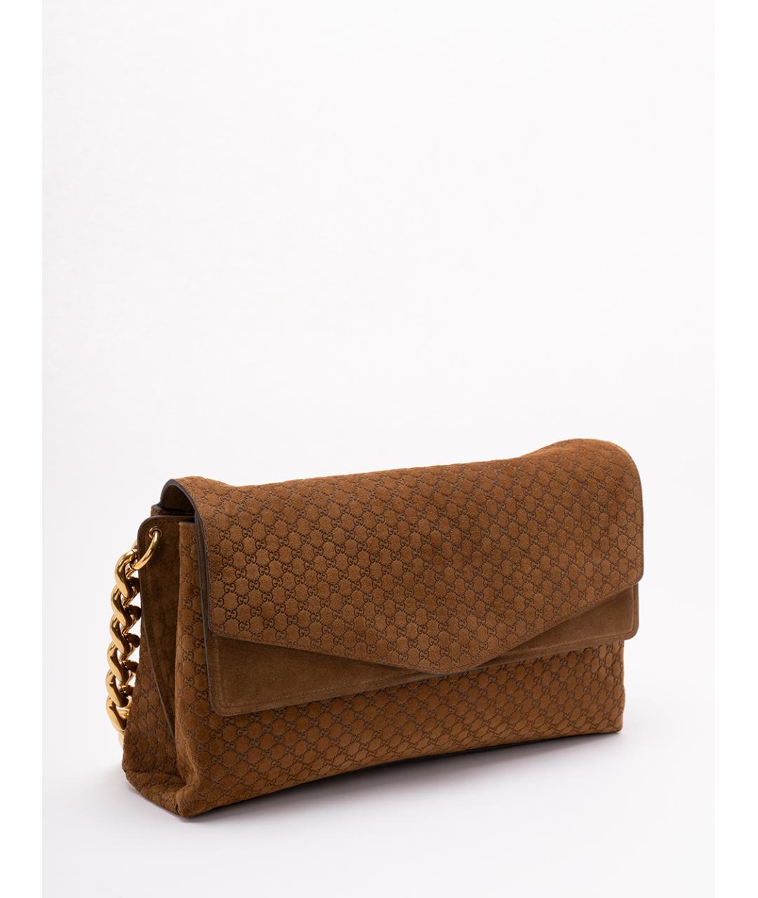 GUCCI Коричневая замшевая сумка через плечо, фото 3
