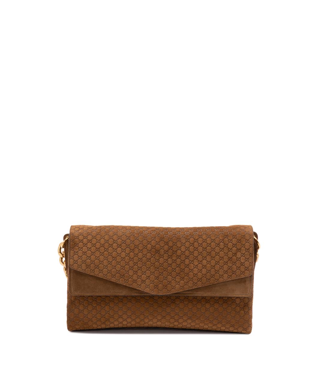 GUCCI Коричневая замшевая сумка через плечо, фото 1