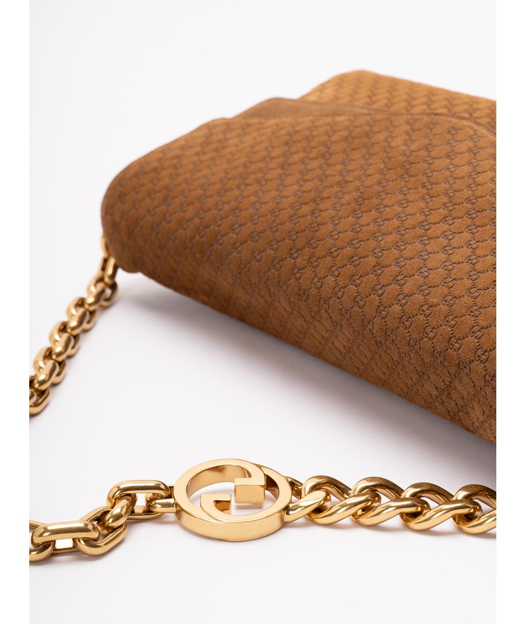 GUCCI Коричневая замшевая сумка через плечо, фото 4