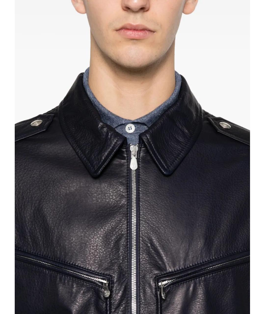 BRUNELLO CUCINELLI Черная кожаная куртка, фото 5