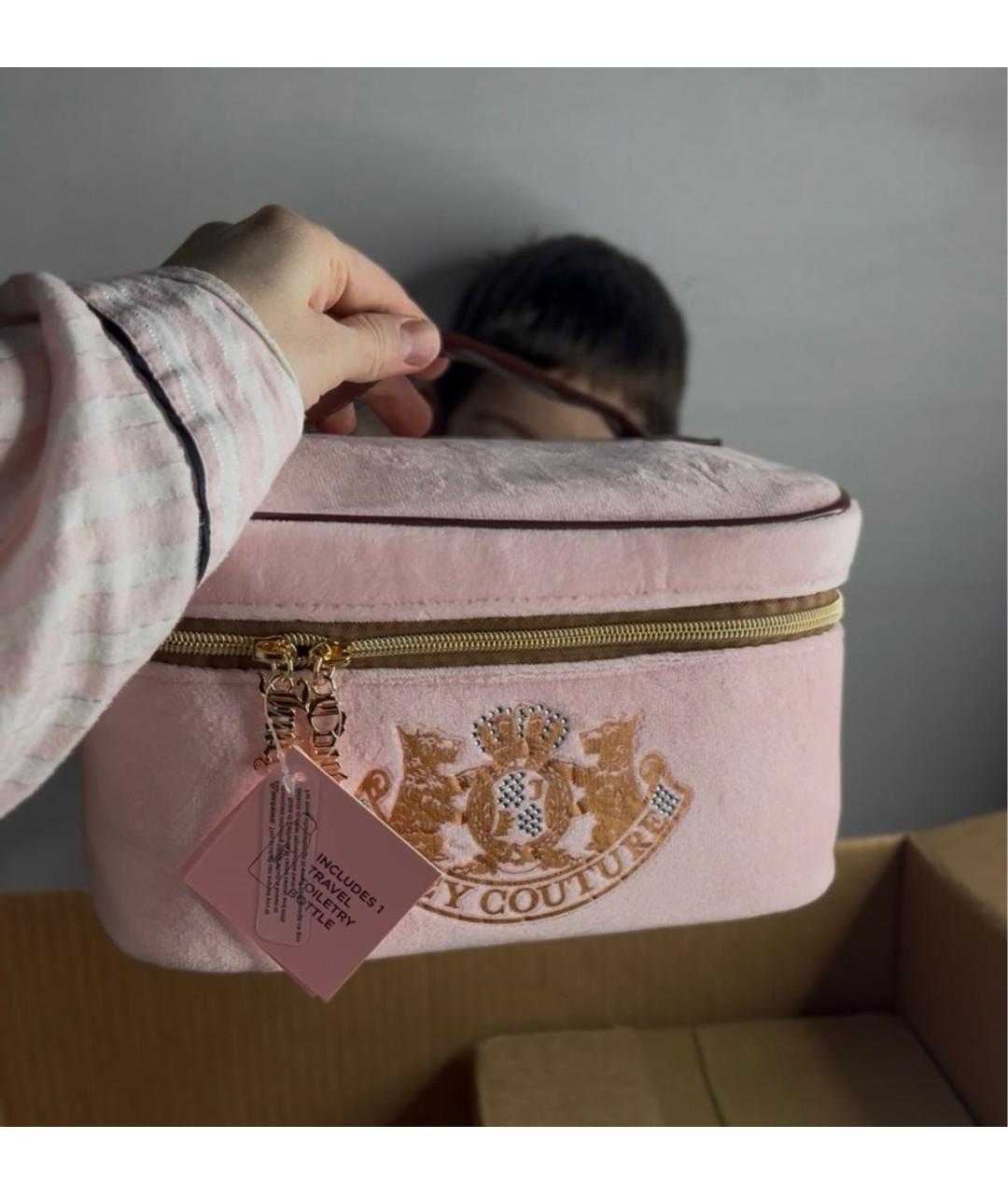 JUICY COUTURE Розовая синтетическая косметичка, фото 6