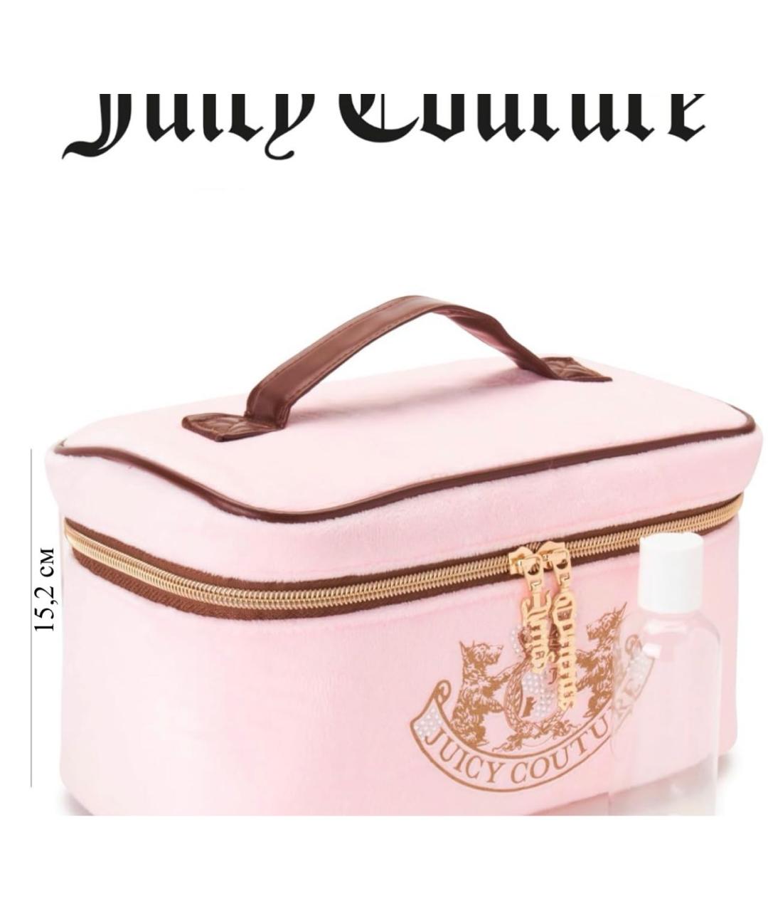 JUICY COUTURE Розовая синтетическая косметичка, фото 5