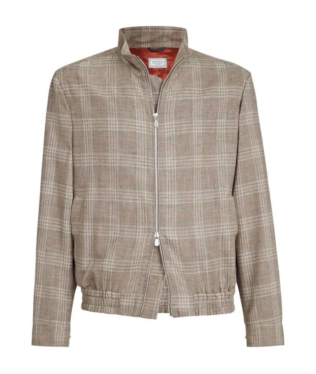 BRUNELLO CUCINELLI Бежевая шерстяная куртка, фото 1