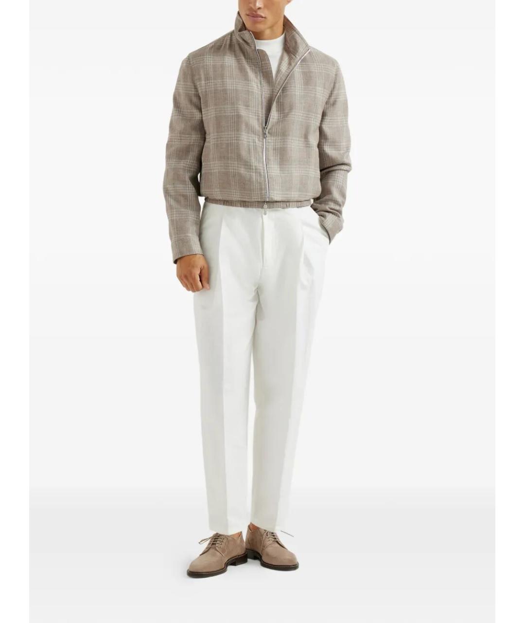 BRUNELLO CUCINELLI Бежевая шерстяная куртка, фото 3