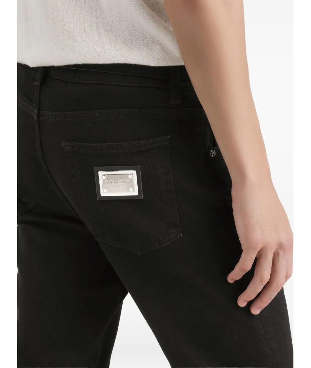 DOLCE&GABBANA Черные хлопковые повседневные брюки, фото 3