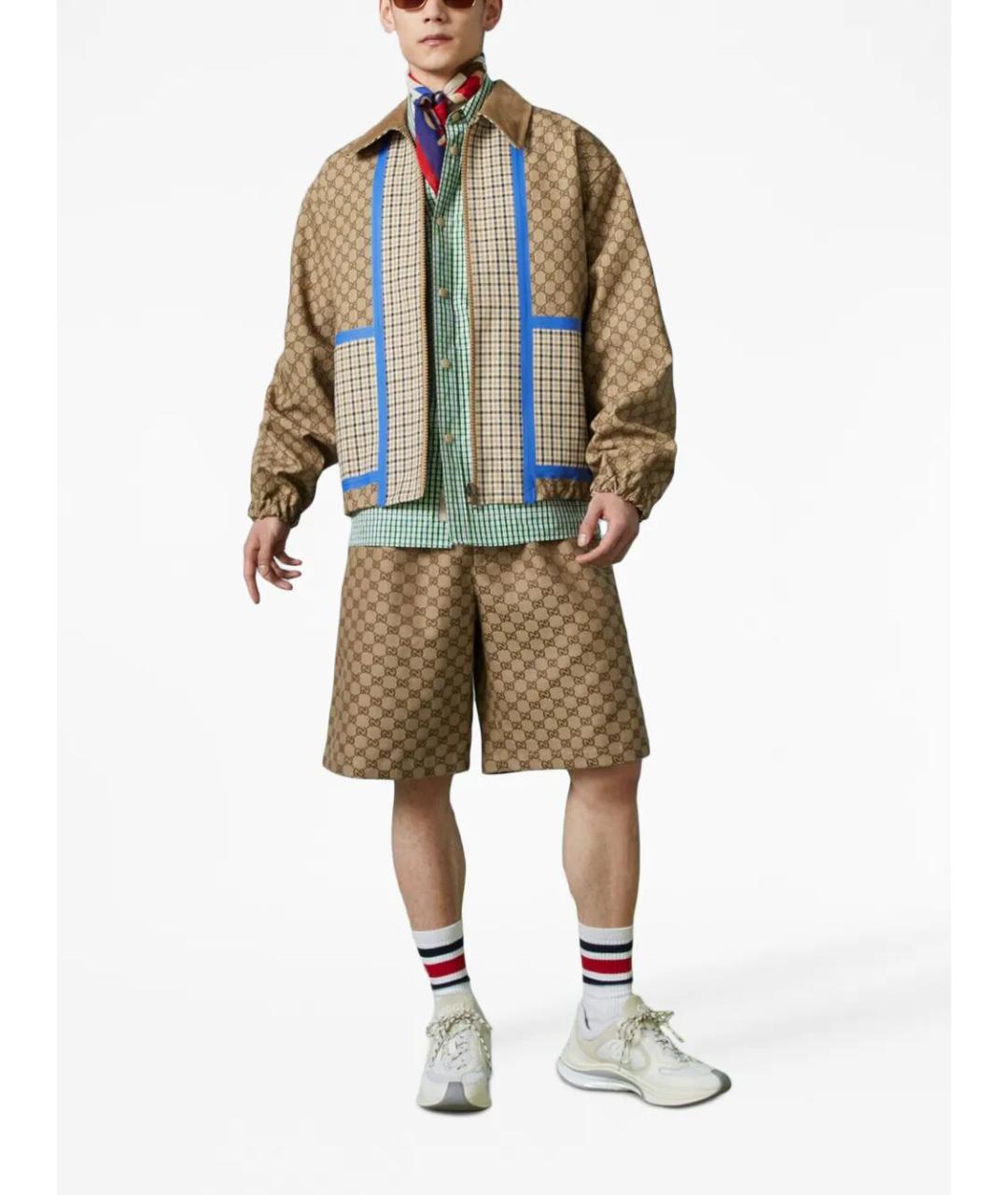 GUCCI Бежевые льняные шорты, фото 2