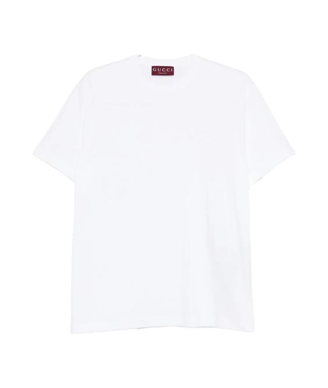 GUCCI Белая хлопковая футболка, фото 1