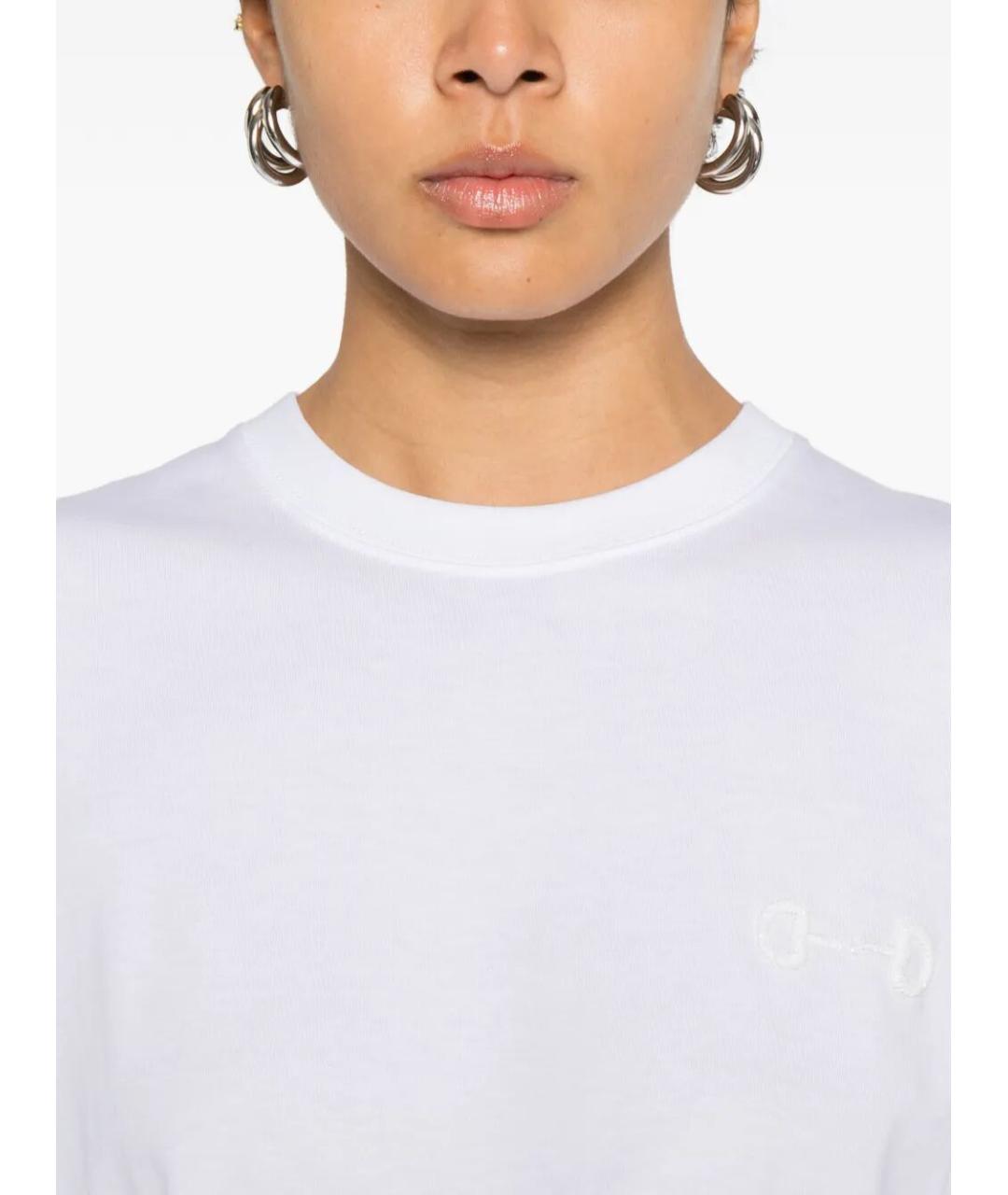 GUCCI Белая хлопковая футболка, фото 5