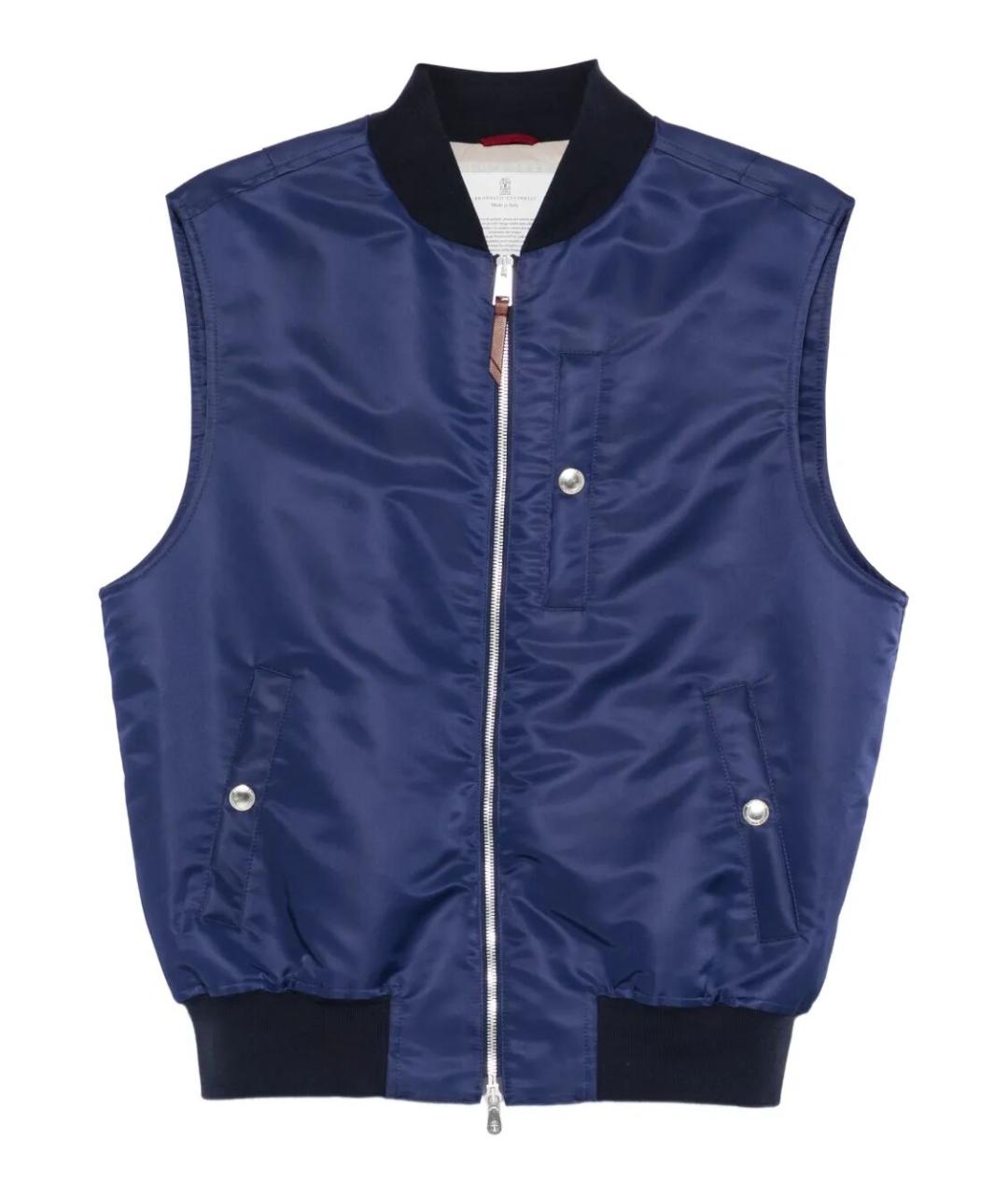 BRUNELLO CUCINELLI Синий полиамидовый жилет, фото 1