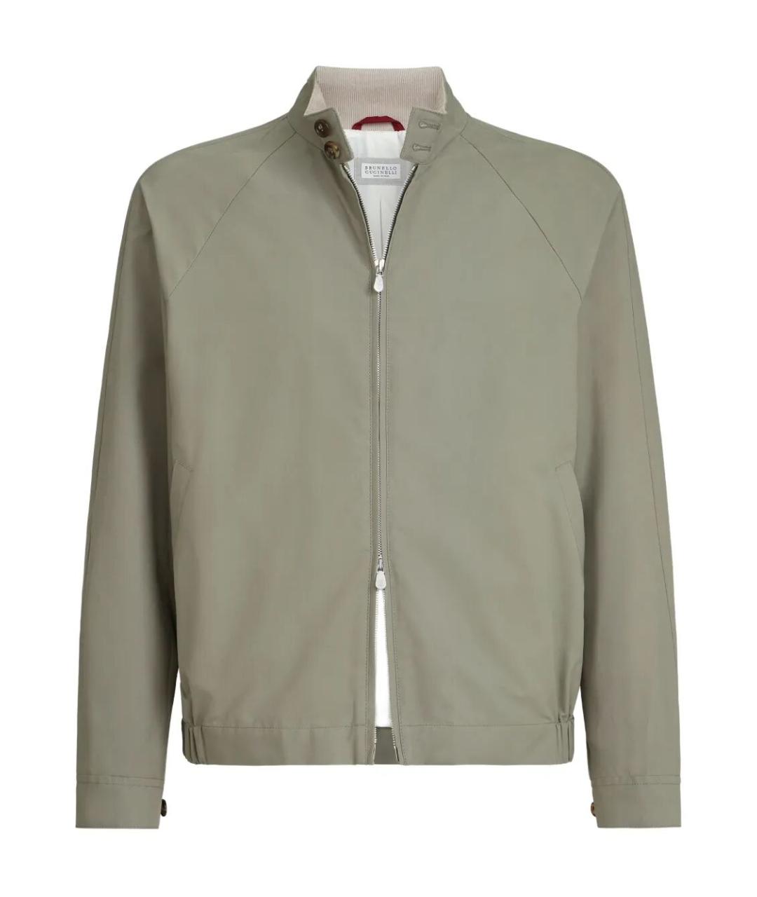BRUNELLO CUCINELLI Хаки хлопковая куртка, фото 1
