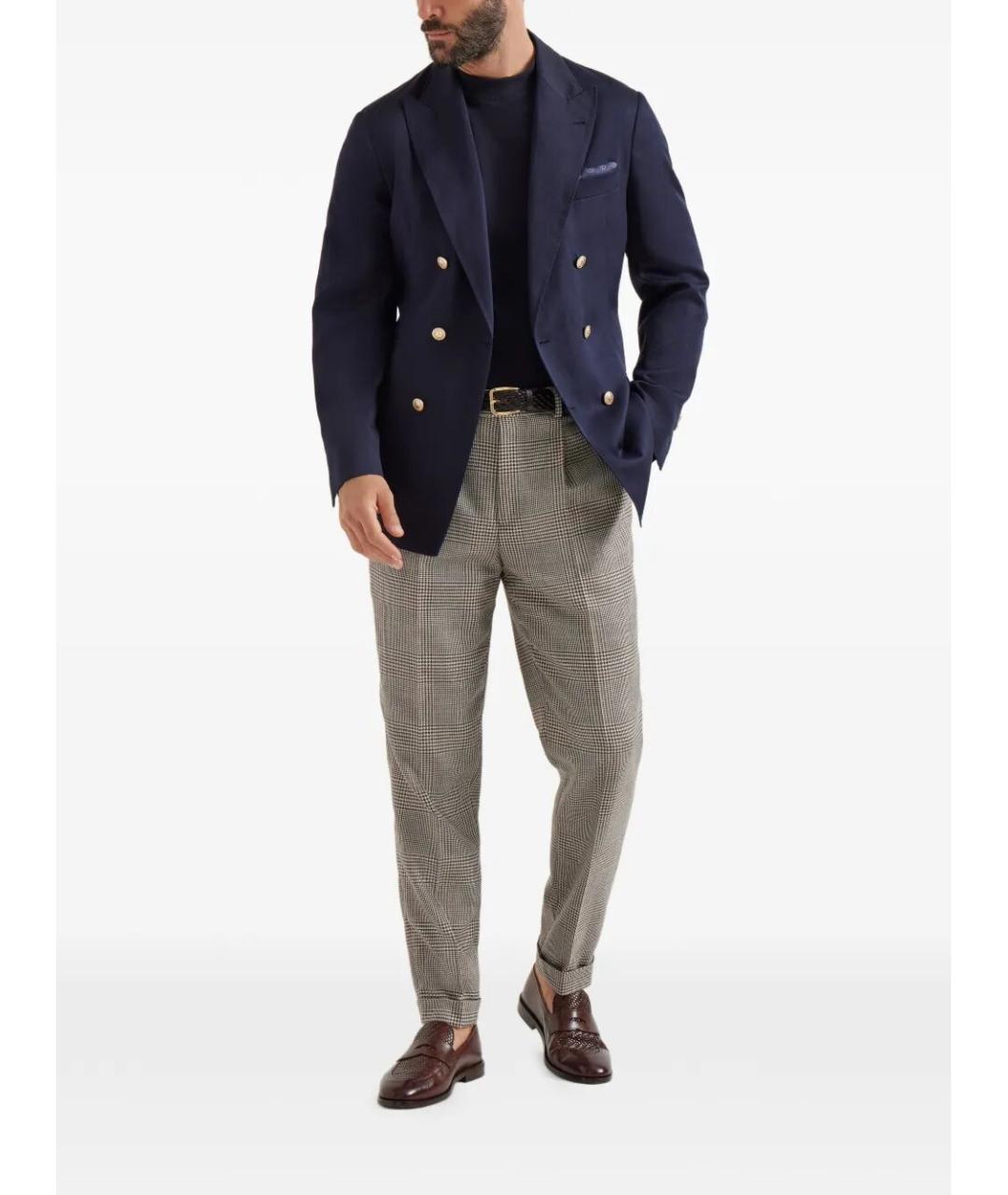 BRUNELLO CUCINELLI Шерстяные повседневные брюки, фото 2