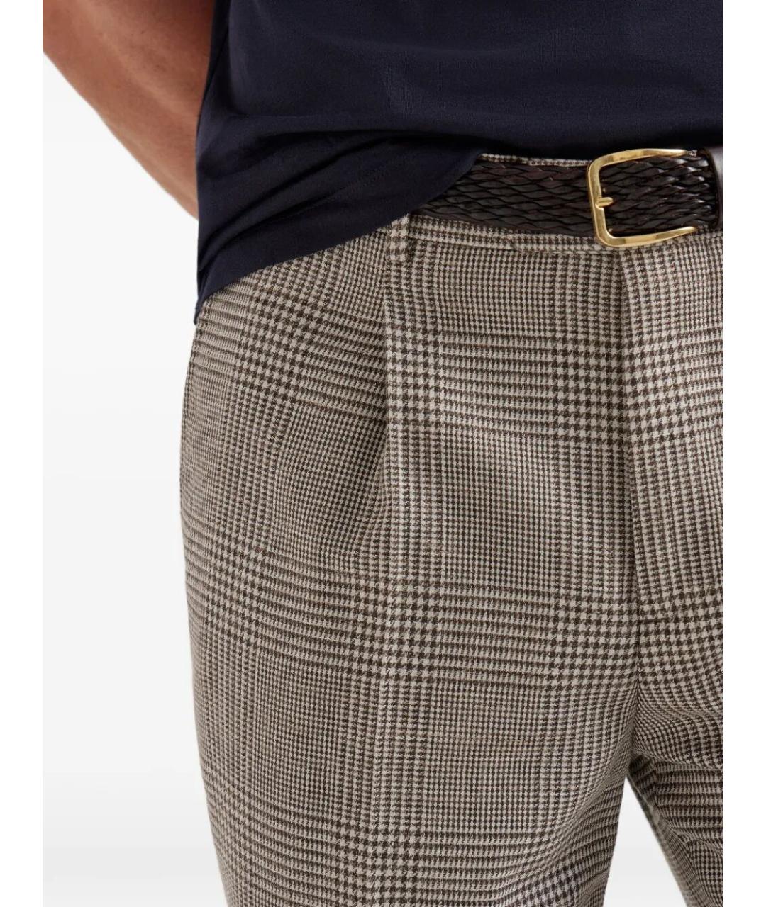 BRUNELLO CUCINELLI Шерстяные повседневные брюки, фото 4