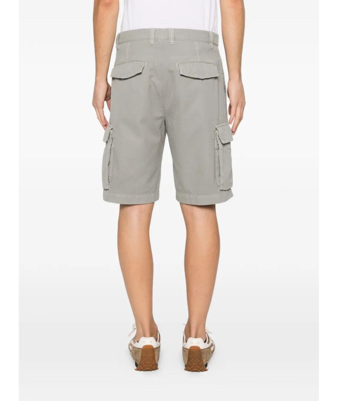 BRUNELLO CUCINELLI Серые хлопковые шорты, фото 5