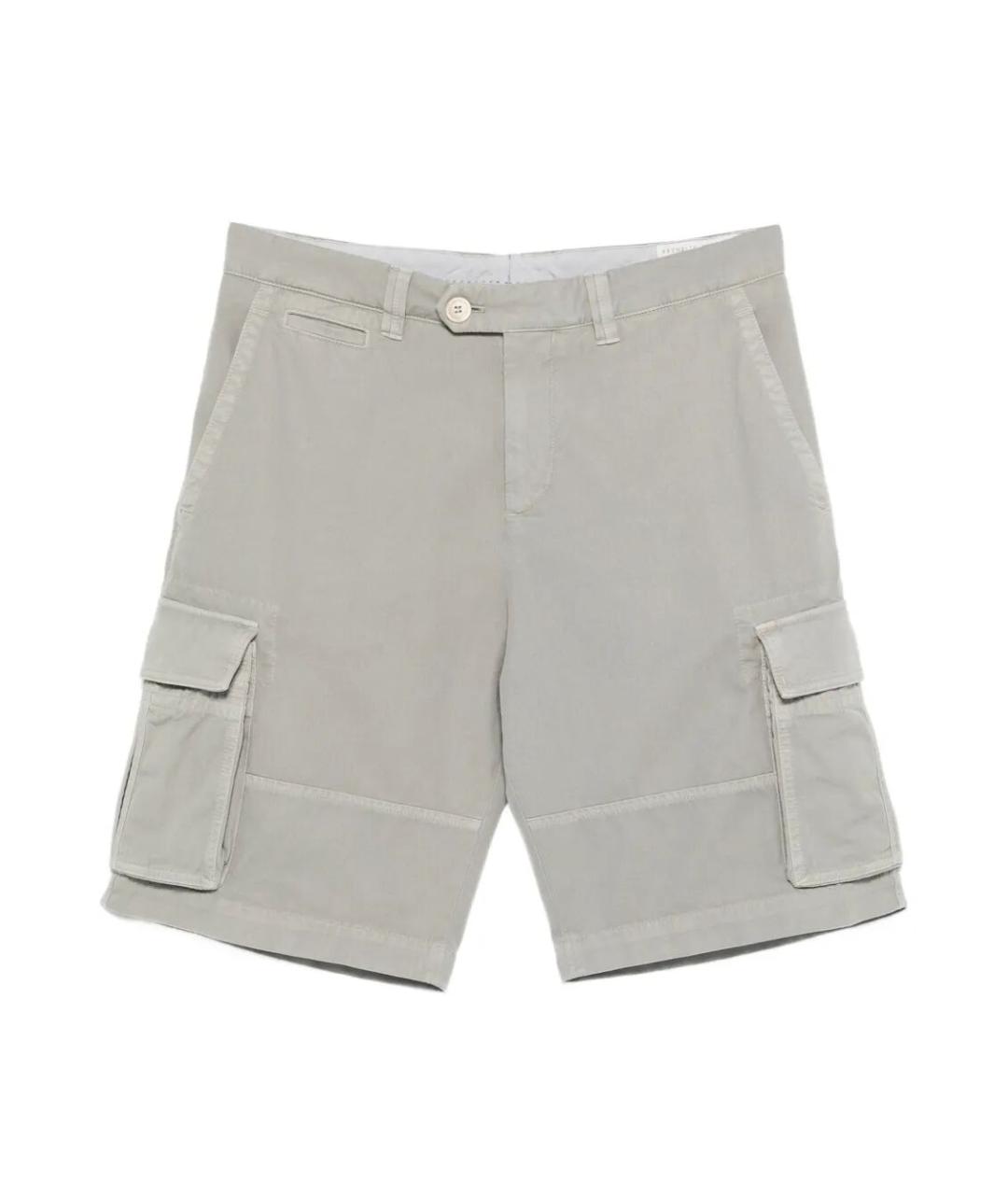 BRUNELLO CUCINELLI Серые хлопковые шорты, фото 1