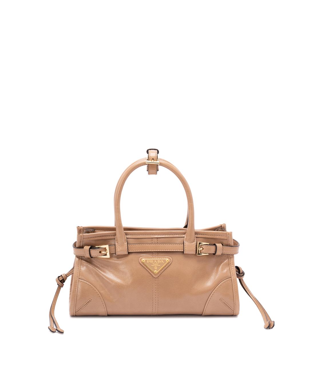 PRADA Бежевая кожаная сумка тоут, фото 1