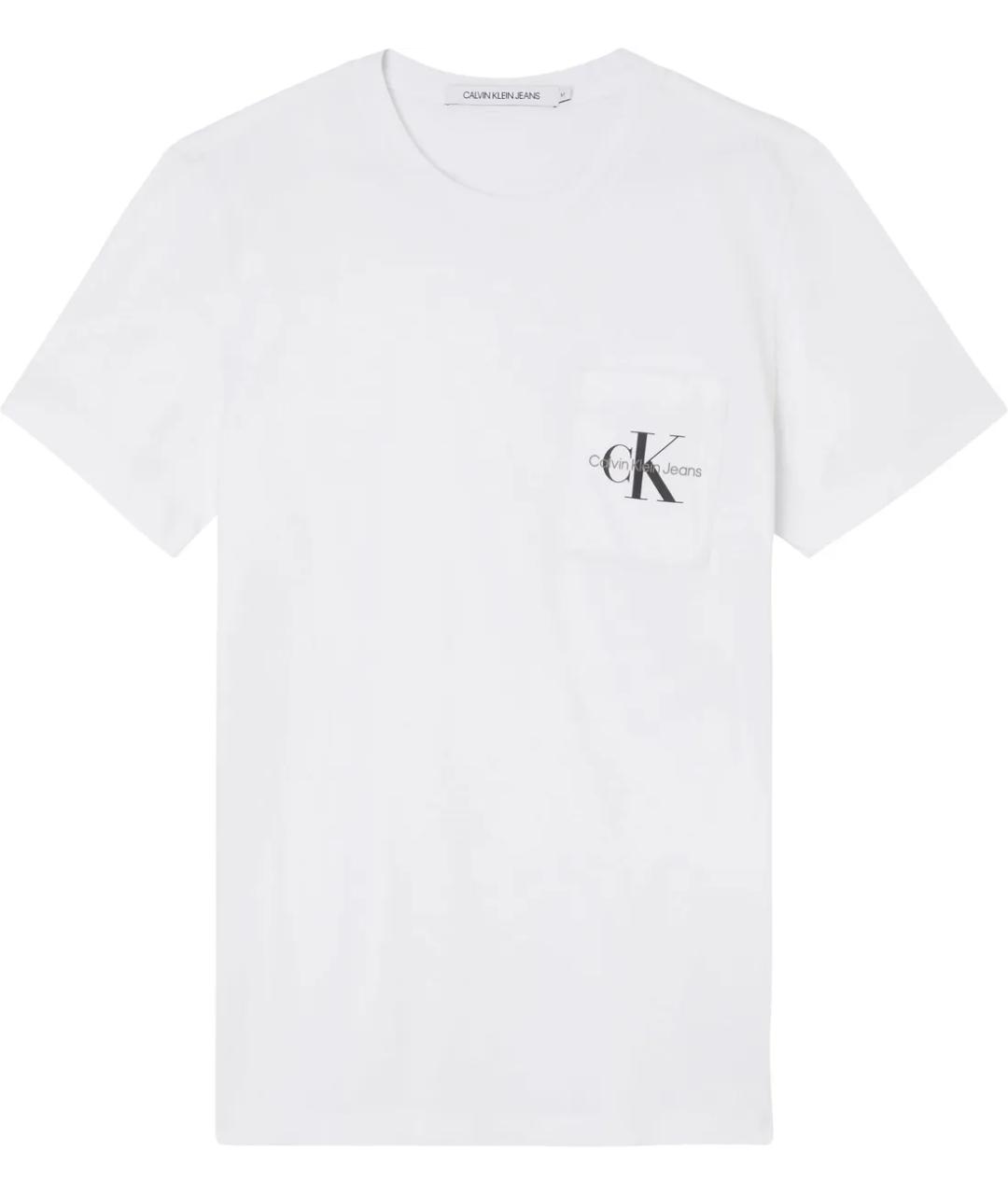 CALVIN KLEIN Белая хлопковая футболка, фото 1