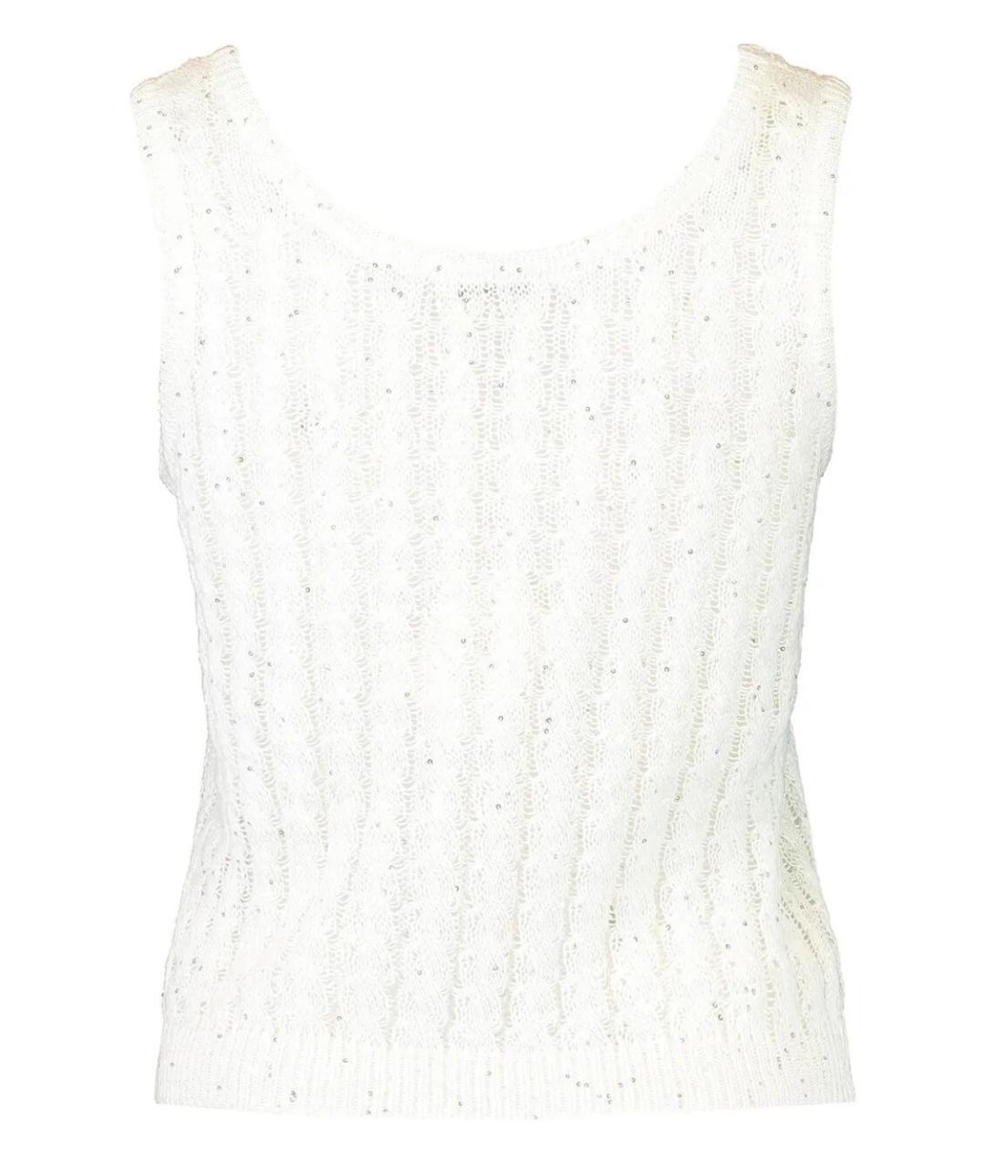 BRUNELLO CUCINELLI Белая льняная майка, фото 2