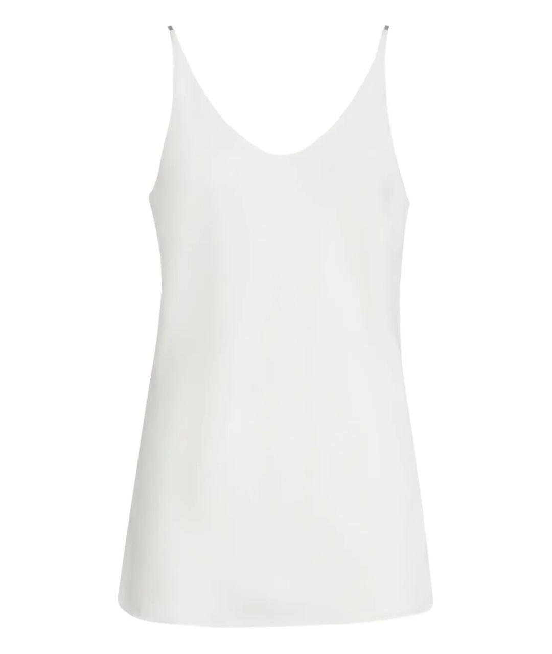 BRUNELLO CUCINELLI Белая шелковая блузы, фото 1