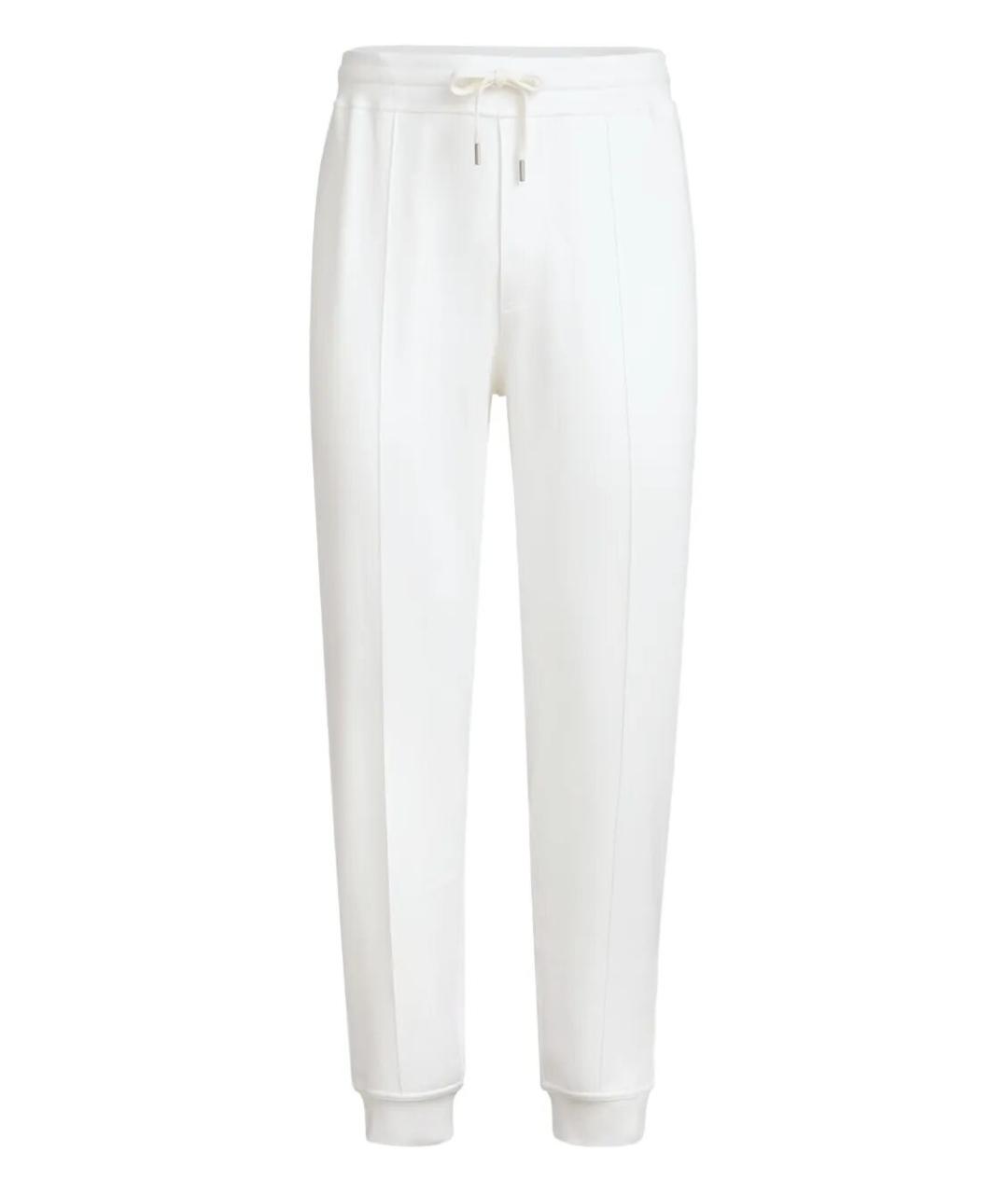 BRUNELLO CUCINELLI Белые хлопко-эластановые повседневные брюки, фото 1
