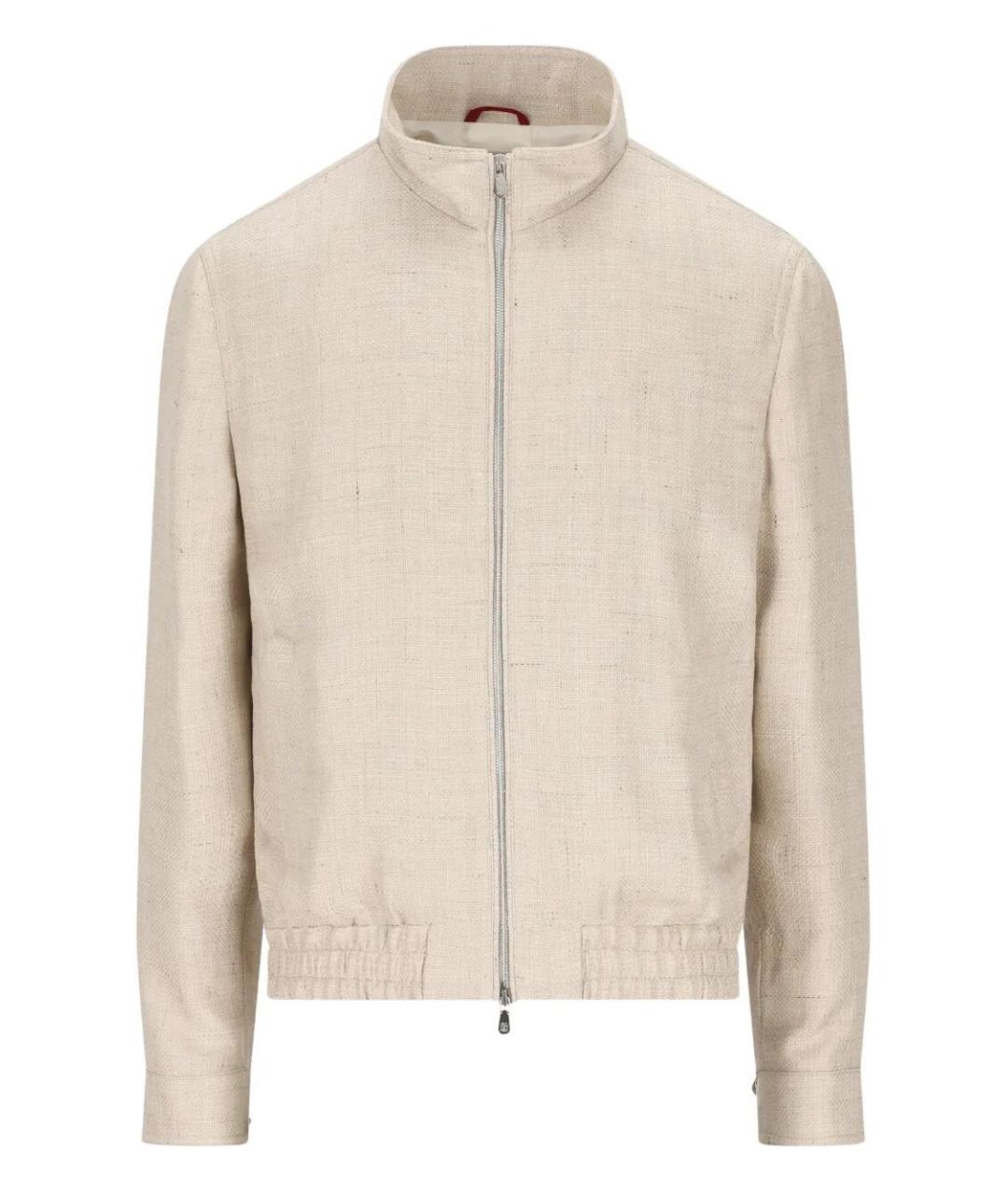 BRUNELLO CUCINELLI Бежевая шелковая куртка, фото 1