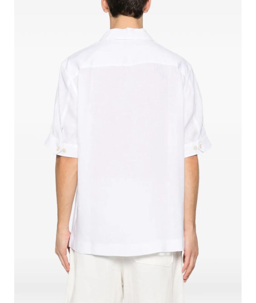 BRUNELLO CUCINELLI Белая льняная кэжуал рубашка, фото 3