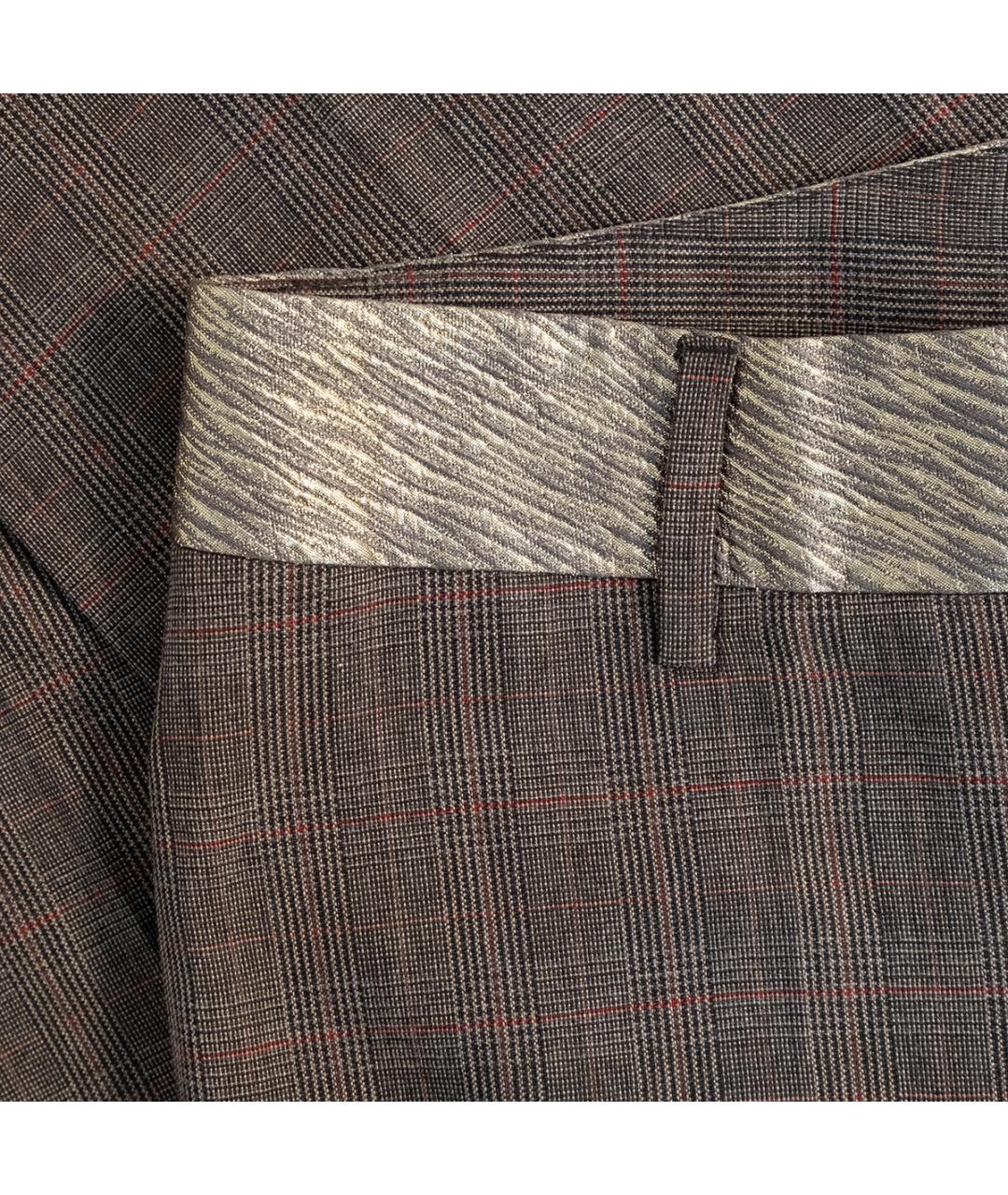 DOLCE&GABBANA Коричневые вискозные прямые брюки, фото 6