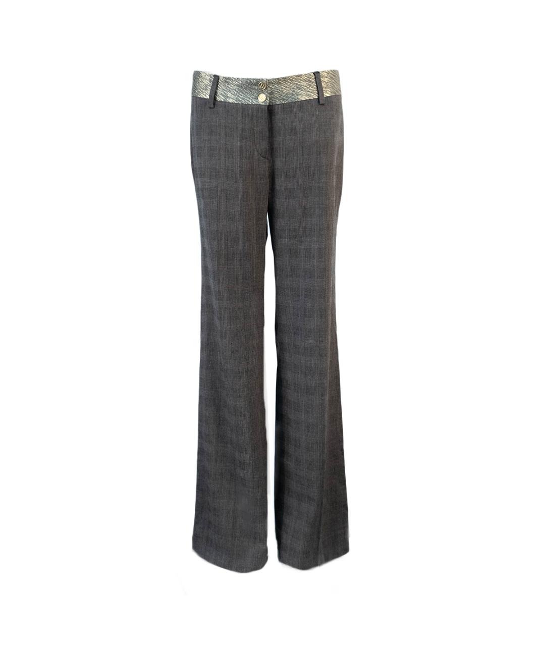 DOLCE&GABBANA Коричневые вискозные прямые брюки, фото 1