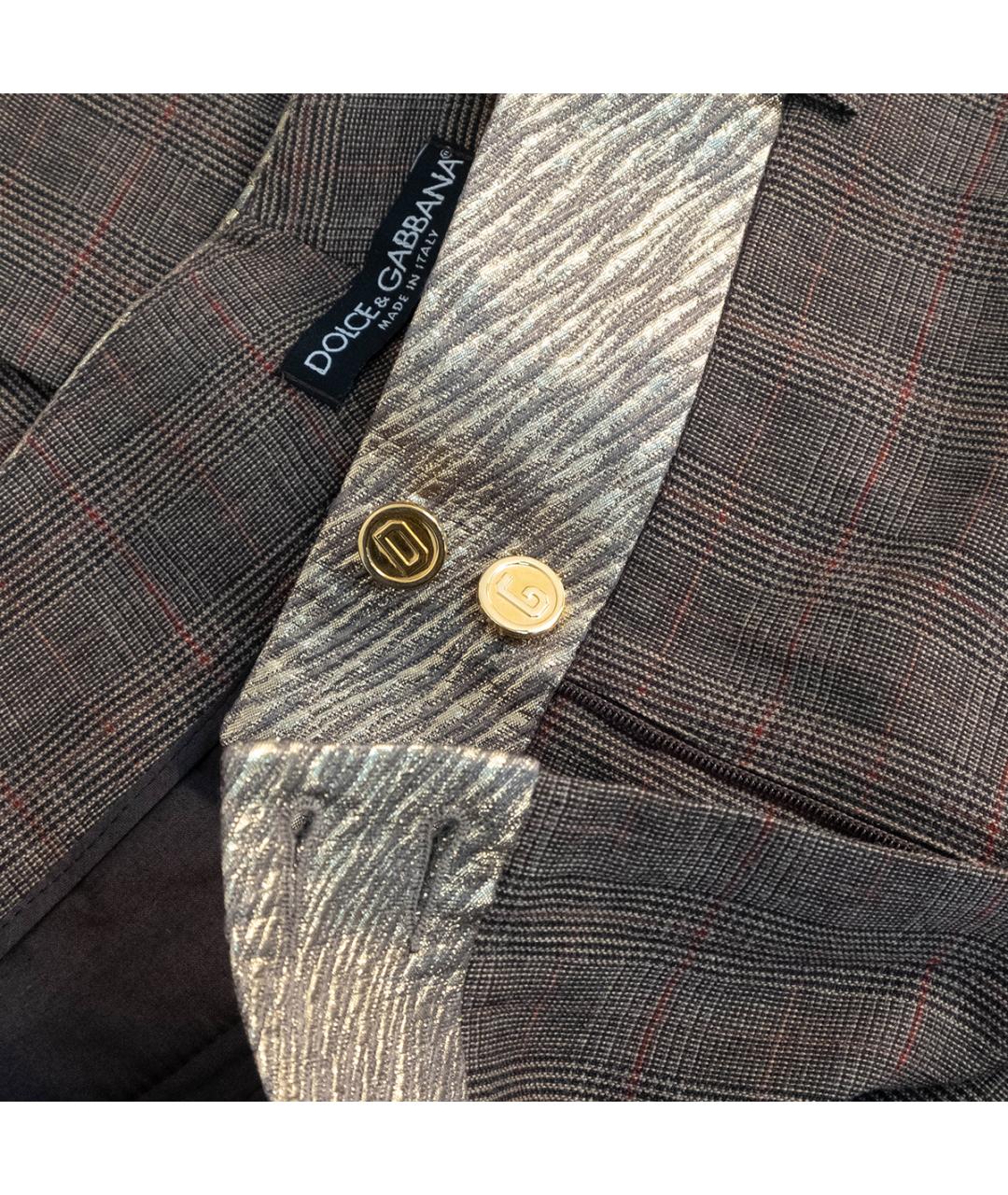 DOLCE&GABBANA Коричневые вискозные прямые брюки, фото 5