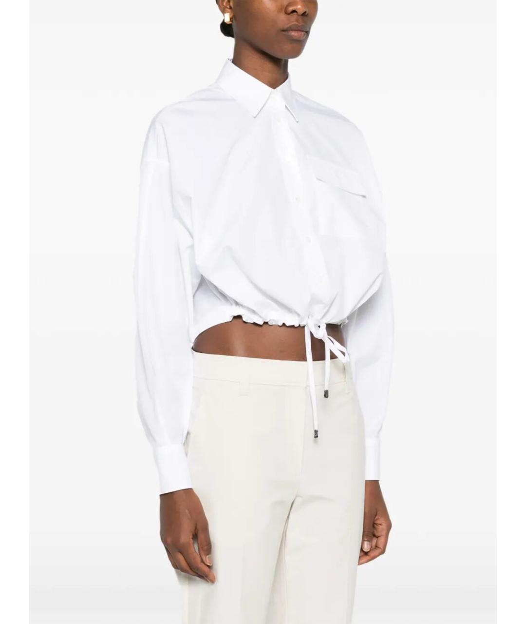 BRUNELLO CUCINELLI Белая хлопковая рубашка, фото 4