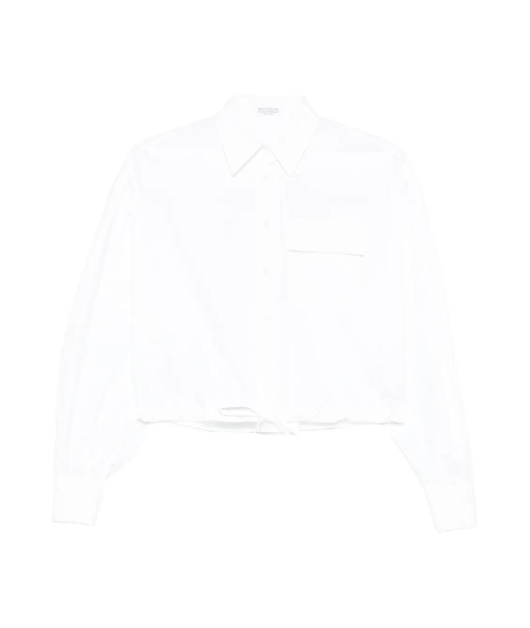 BRUNELLO CUCINELLI Белая хлопковая рубашка, фото 1