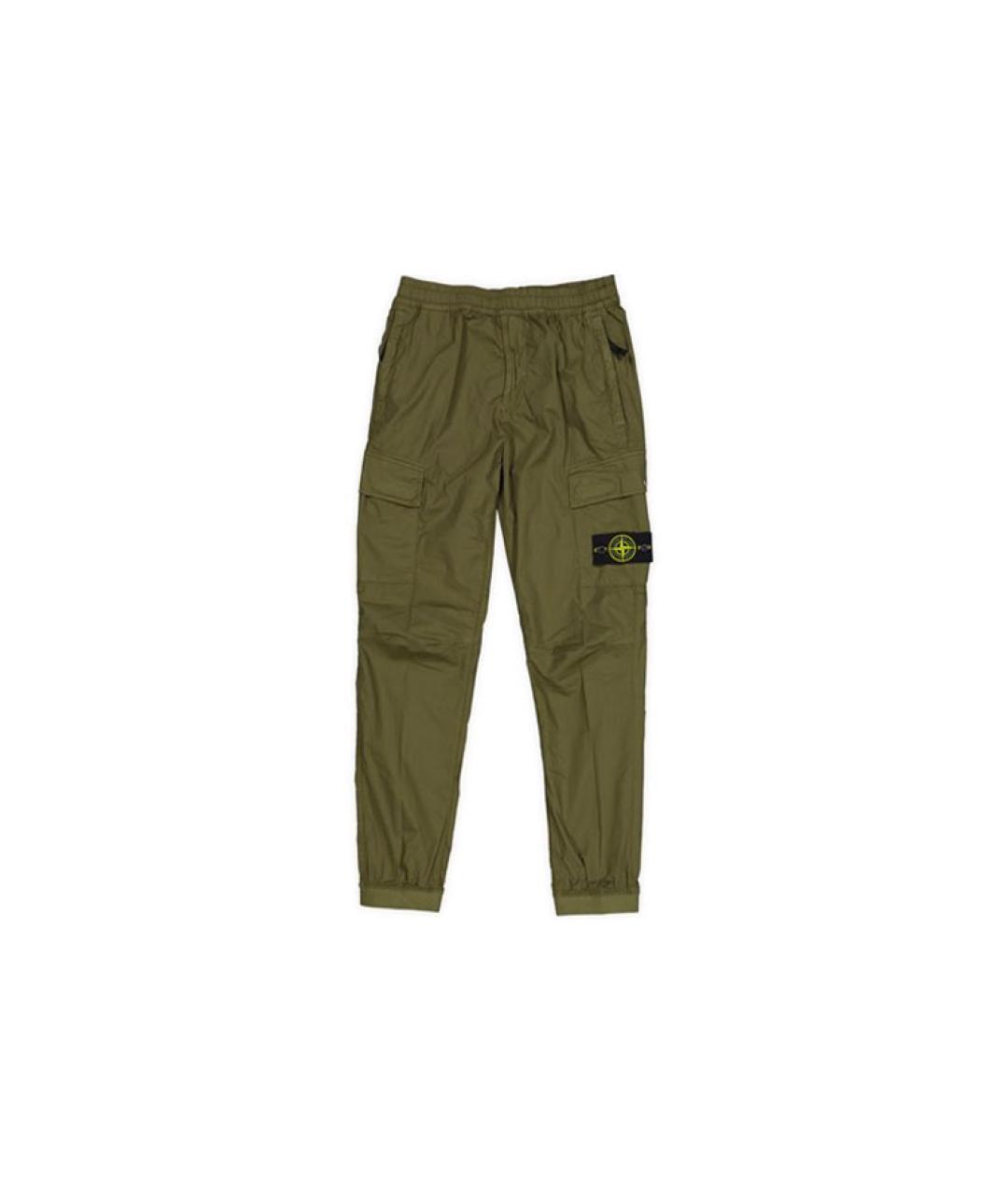 STONE ISLAND Зеленые классические брюки, фото 3