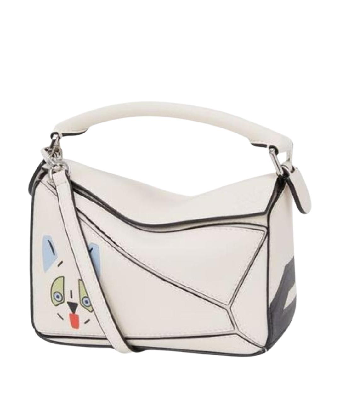 LOEWE Белая кожаная сумка через плечо, фото 1