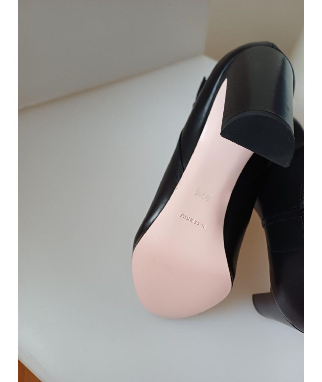 NINA RICCI Черные кожаные ботильоны, фото 9