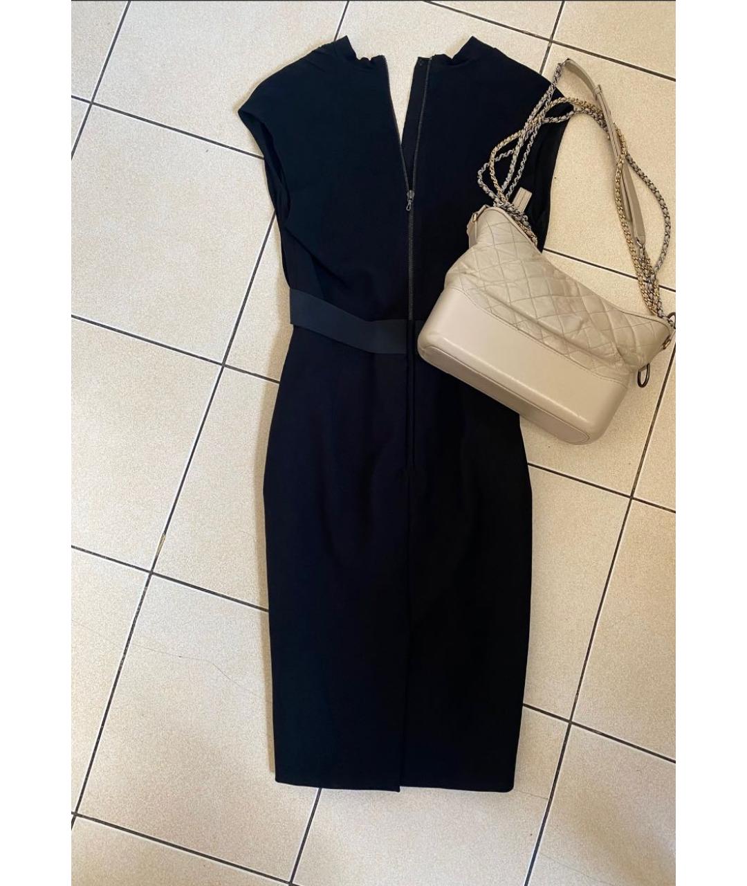 LANVIN Черное полиамидовое повседневное платье, фото 5
