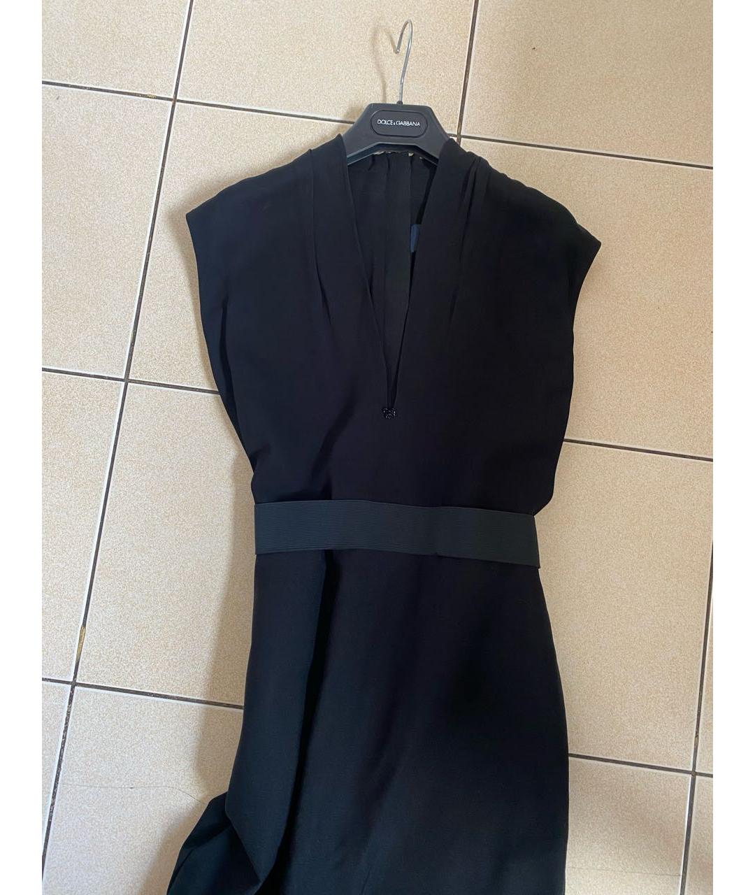 LANVIN Черное полиамидовое повседневное платье, фото 3