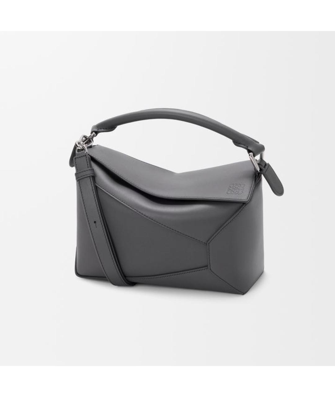 LOEWE Серая кожаная сумка через плечо, фото 6