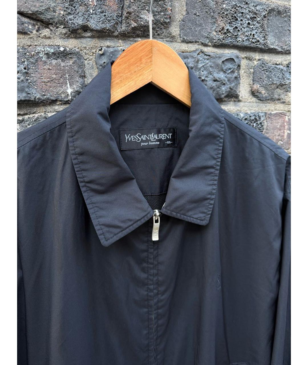 SAINT LAURENT Черная хлопковая куртка, фото 3