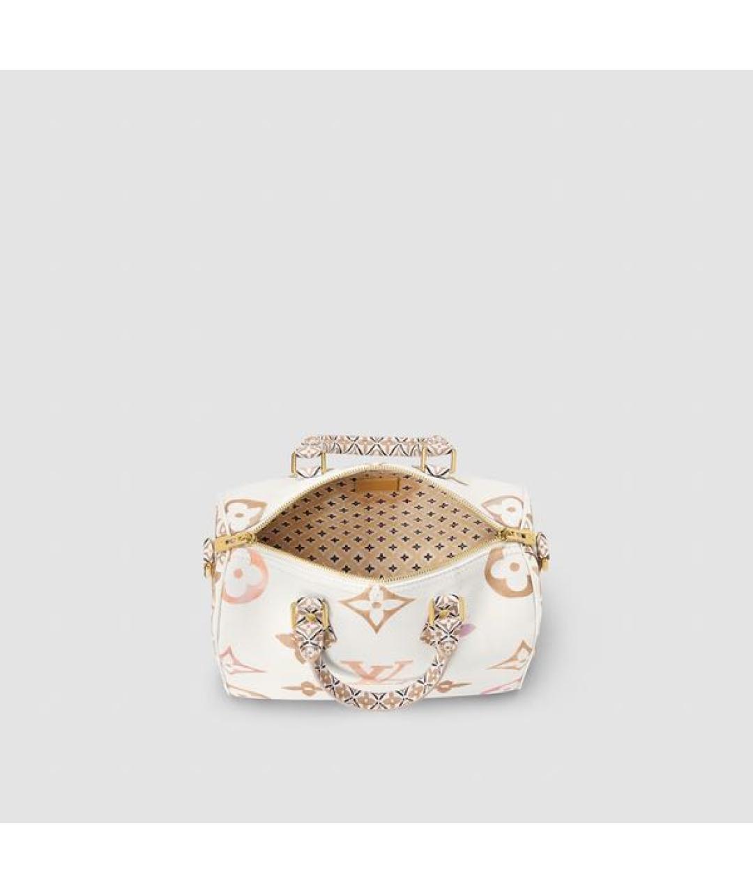 LOUIS VUITTON Белая кожаная сумка с короткими ручками, фото 4