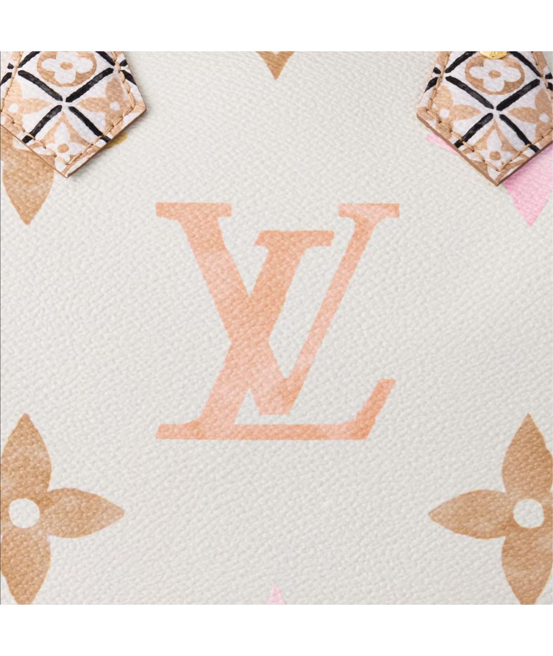 LOUIS VUITTON Белая кожаная сумка с короткими ручками, фото 3