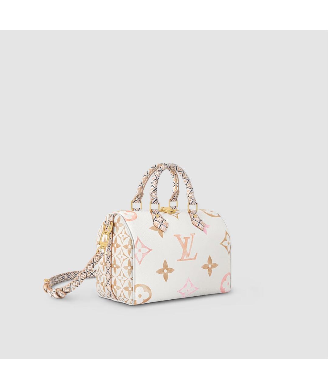 LOUIS VUITTON Белая кожаная сумка с короткими ручками, фото 2