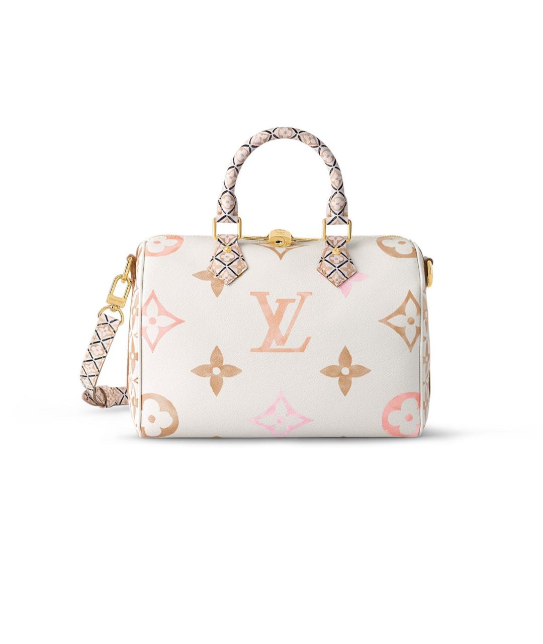 LOUIS VUITTON Белая кожаная сумка с короткими ручками, фото 6