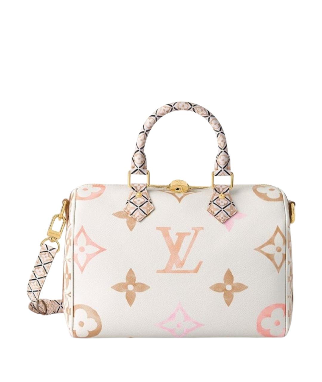 LOUIS VUITTON Белая кожаная сумка с короткими ручками, фото 1