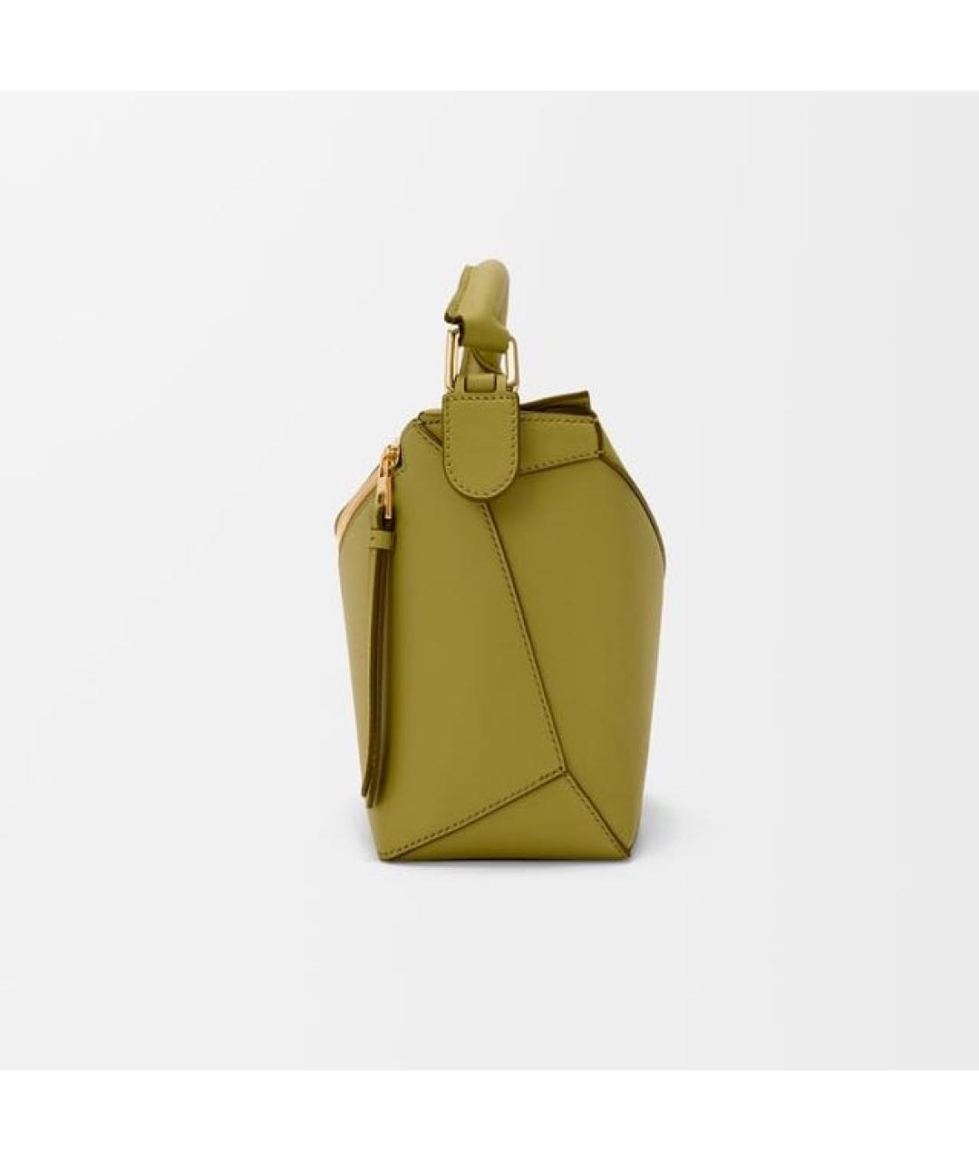 LOEWE Зеленая кожаная сумка через плечо, фото 5