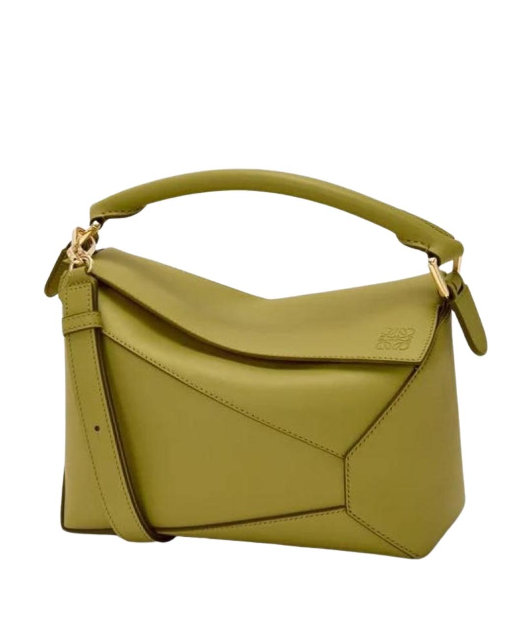 LOEWE Зеленая кожаная сумка через плечо, фото 1