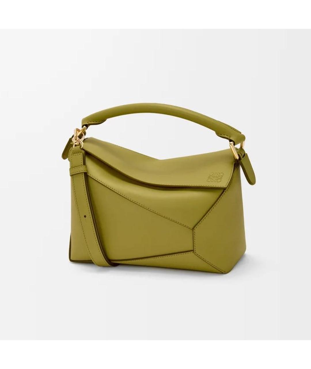 LOEWE Зеленая кожаная сумка через плечо, фото 6