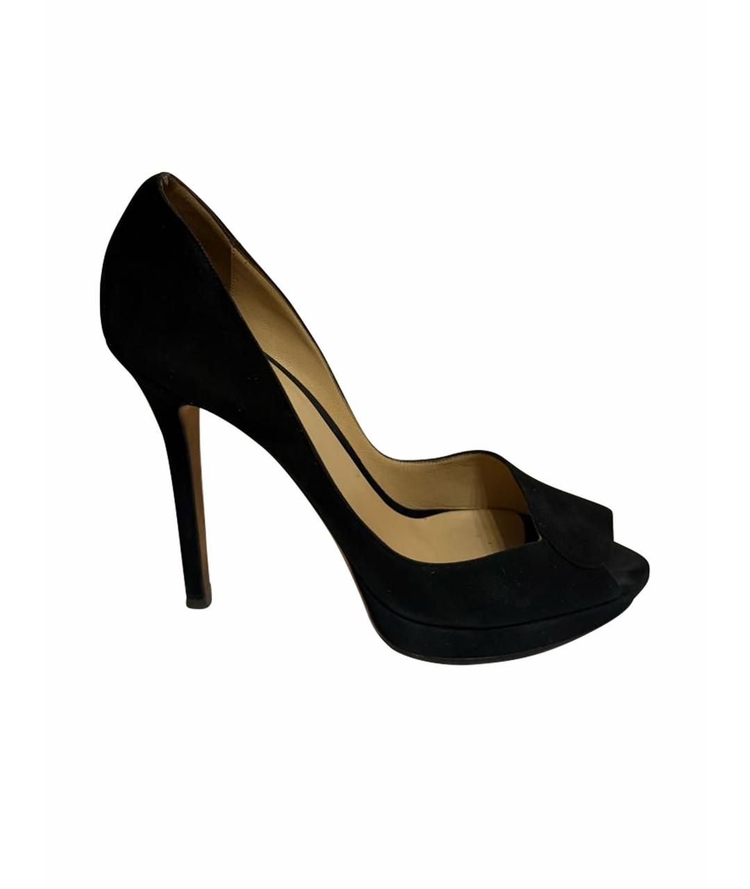 EMPORIO ARMANI Черные замшевые туфли, фото 1