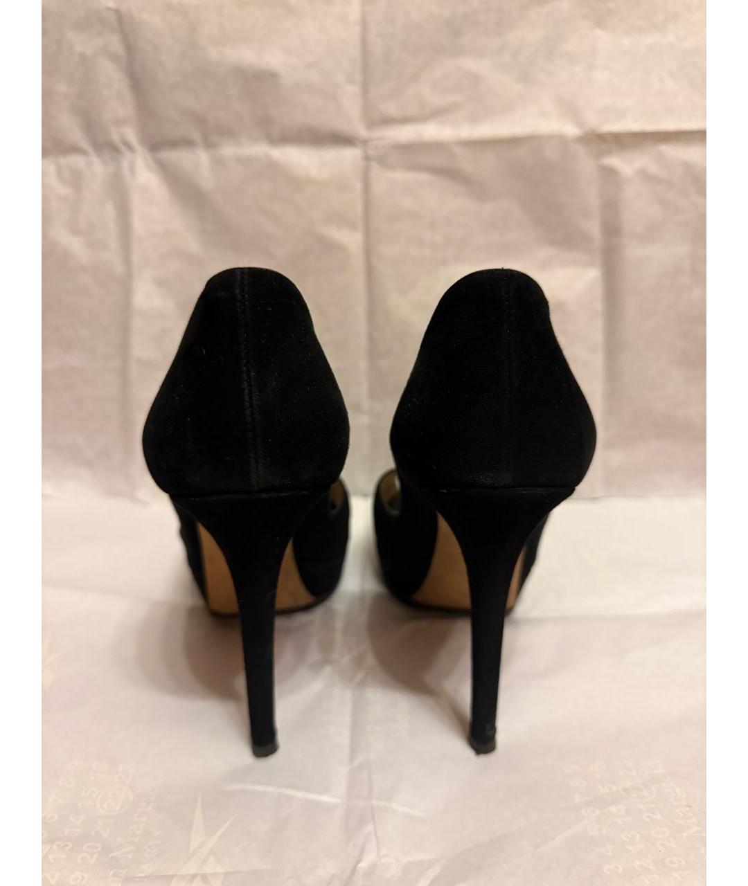 EMPORIO ARMANI Черные замшевые туфли, фото 4